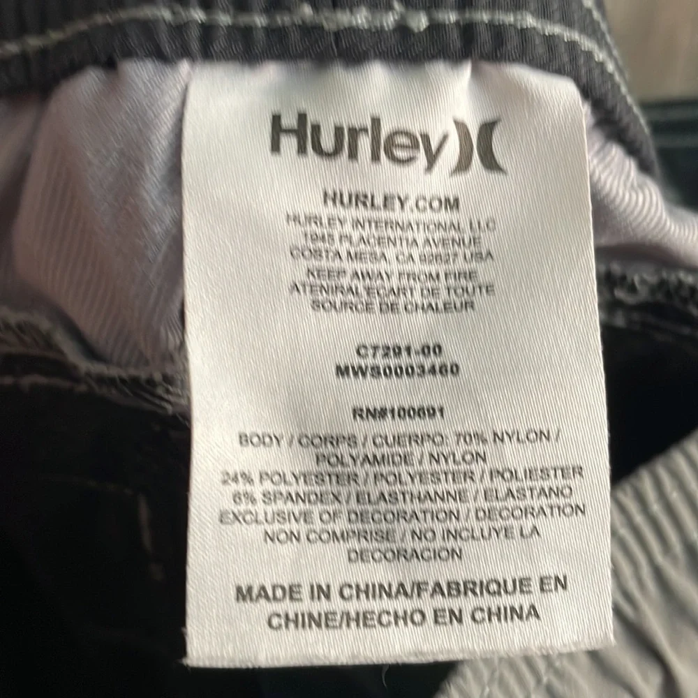Hurley Elastic Waist Althletic Shorts